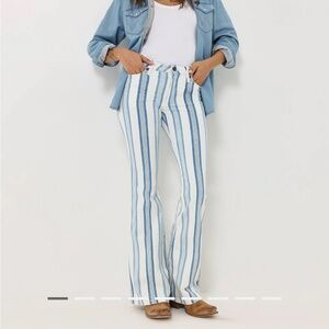 Striped Blue and White Women's Wranglers